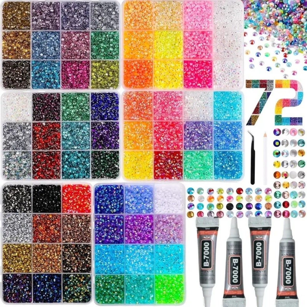 Resin Jewelry Kit - Multicolor Resin Rhinestone Kit Sparkling DIY