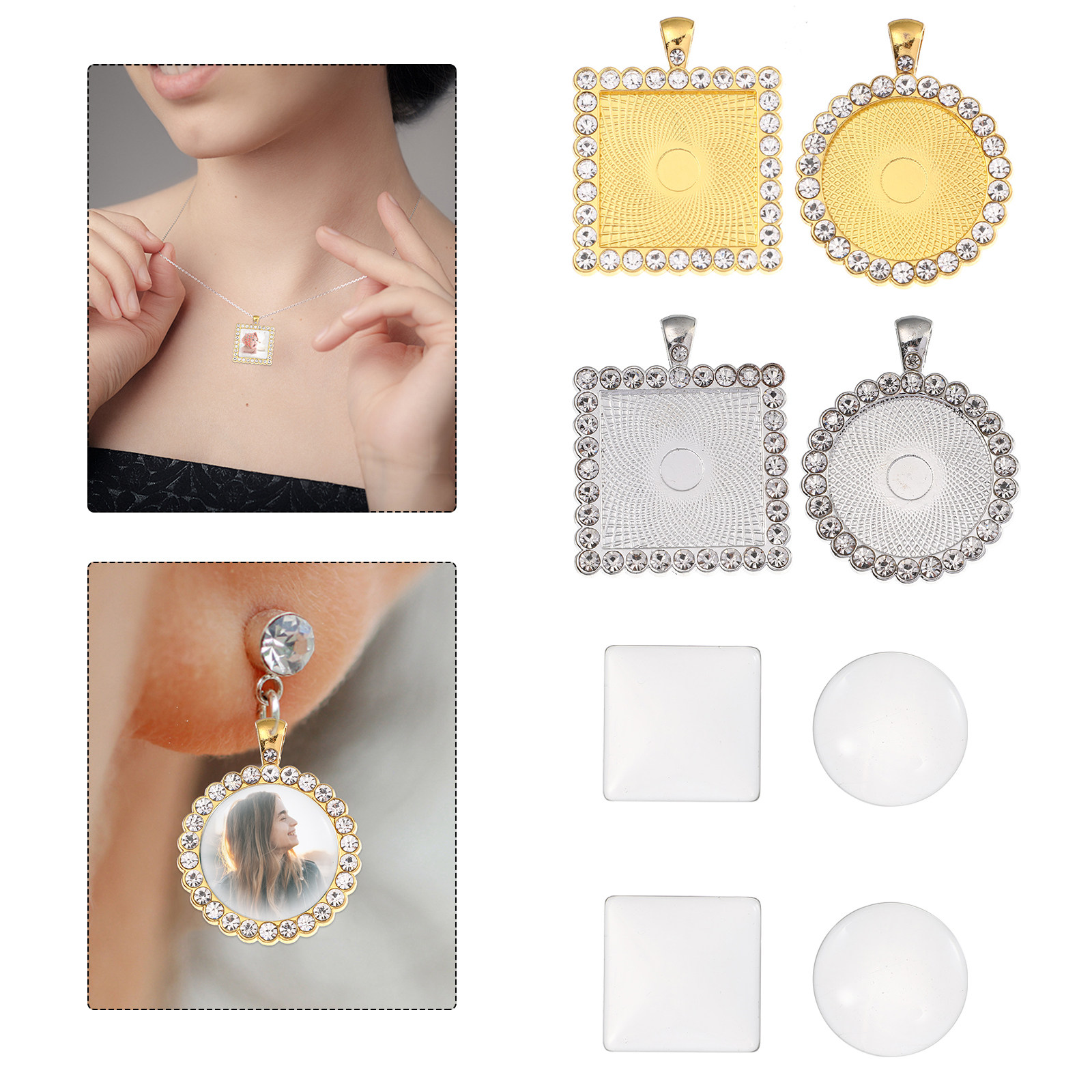 40Pcs Alloy Earring Setting Tr - огляд і ціна Resin Crafts Diy