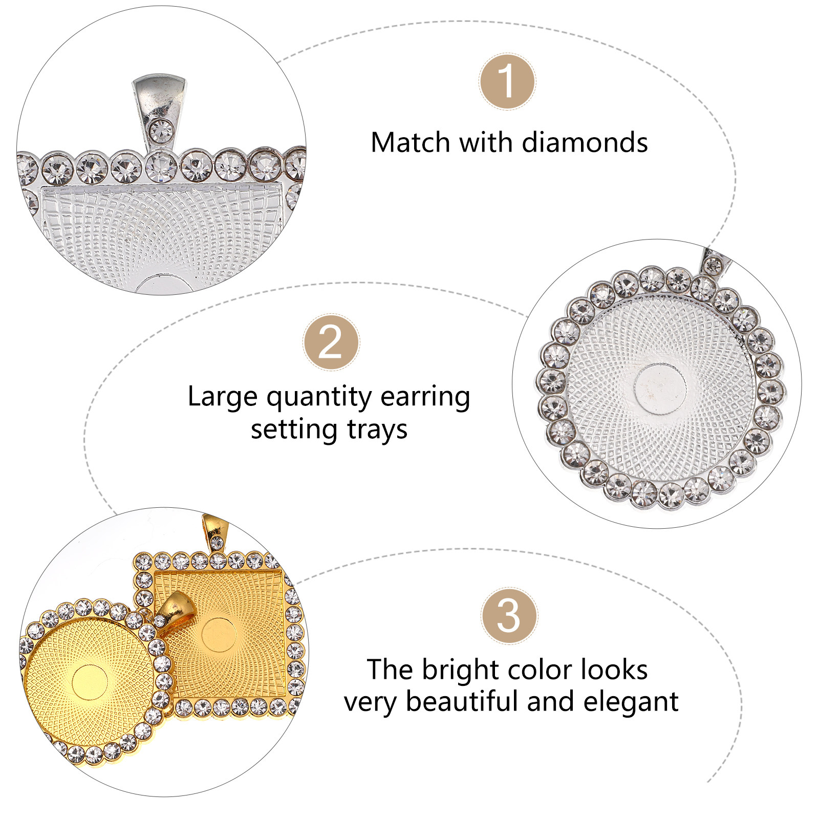 40Pcs Alloy Earring Setting Tr - огляд і ціна Resin Crafts Diy
