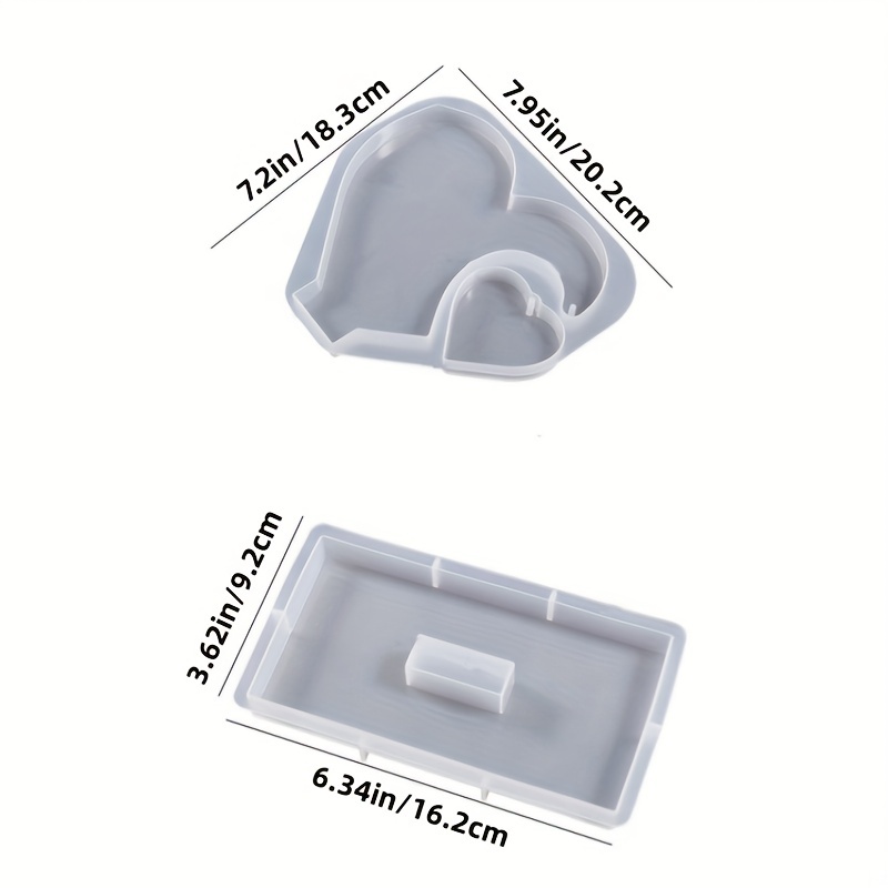 1 set of DIY heart-shaped phot - огляд і ціна Resin Ocean Wave Mold
