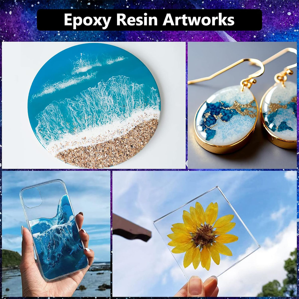 1000ml Crystal Clear Epoxy Res - огляд і ціна Resin Jewelry Kit